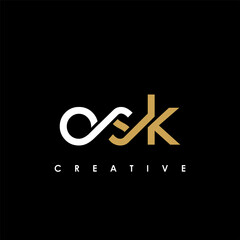 OSK Letter Initial Logo Design Template Vector Illustration