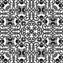 Black And White Seamless Repeating Pattern Tile