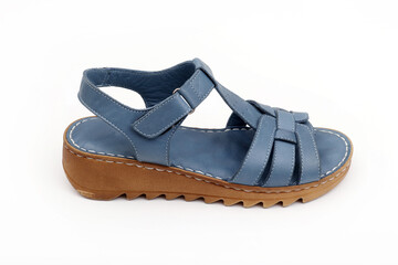 Female sandals isolated on white background.
