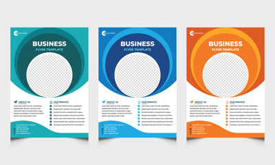 Corporate Flyer, Business Flyer Template, Colorful concepts, Geometric shape used, IT Company flyer, corporate banners