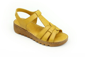 Female sandals isolated on white background.