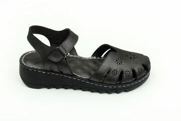 Female sandals isolated on white background.