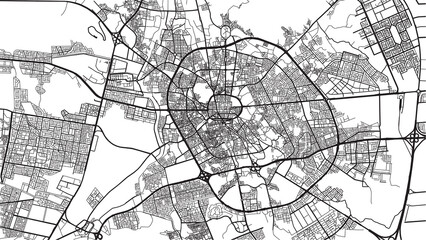 Urban vector city map of Sultanah, Saudi Arabia, Middle East