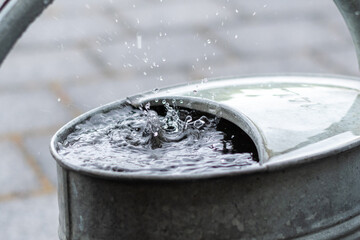 water pouring into a glass