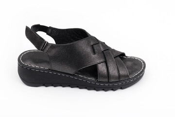 Female sandals isolated on white background.