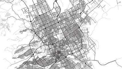 Fototapeta na wymiar Urban vector city map of Riyadh, Saudi Arabia, Middle East