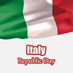 vector illustration  for happy republic day-Italy