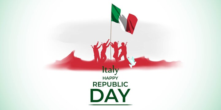 vector illustration  for happy republic day-Italy