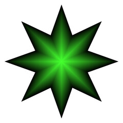 Abstract star shape design element. 3D illusion.