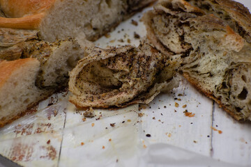 Middle Eastern Zaatar spice in bread roll