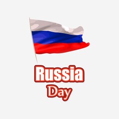 vector illustration for happy Russia day-12 June, also knows as happy independence day.