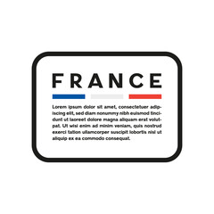 Text box with the flag of France on white background.
