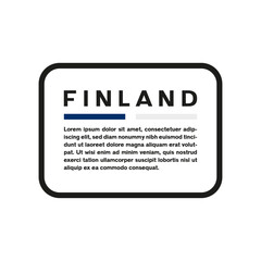 Text box with the flag of Finland on white background.