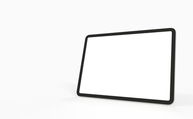 Photo 3D brandless tablet with empty screen isolated ipad © vegefox.com