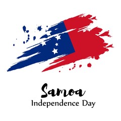 vector illustration for happy independence day Samoa.