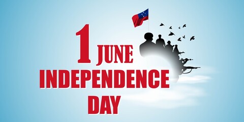 vector illustration for happy independence day Samoa.