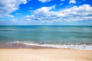 Beautiful sky and blue sea