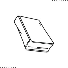 Tome, old book vector icon in outline