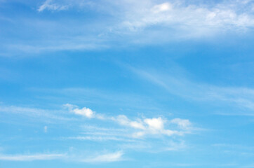 White clouds in blue sky