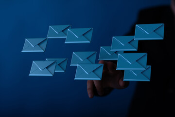 Fototapeta premium email marketing concept, send e-mail or newsletter.