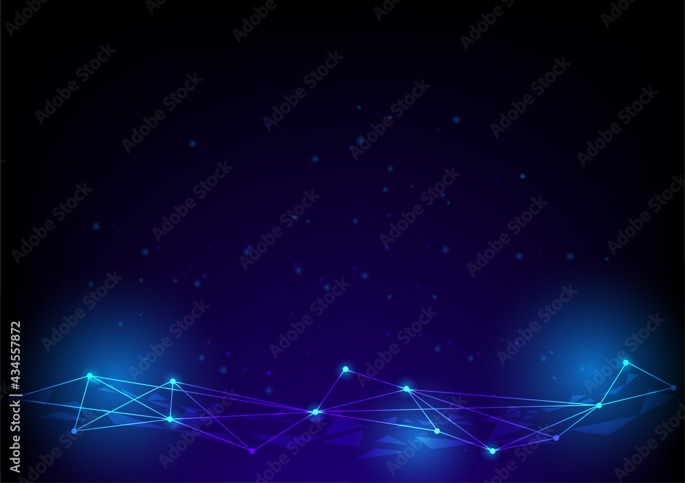 Poster geometric graphic connection background. lines dots vector illustration. futuristic digital network 