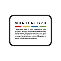 Text box with the flag of Montenegro on white background.