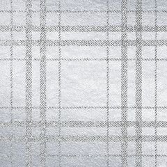 Silver leather background. Sparkle material backdrop with buffalo plaid pattern