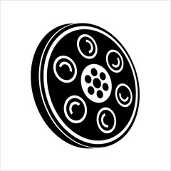 Film Reel Icon, Cinema Movie Reel Icon