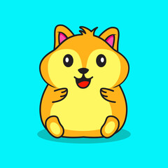 cute hamster cartoon vector design