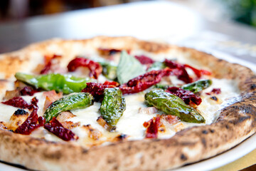 preparation of various Italian pizza