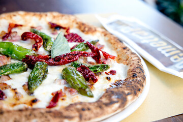 preparation of various Italian pizza