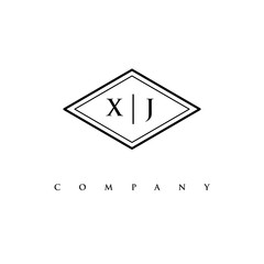 initial XJ logo design vector