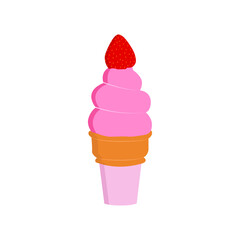 Isolated ice cream vector images on white