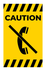 Symbol Do not use the phone