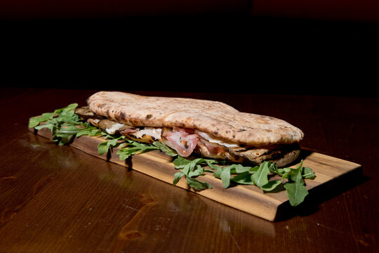 various traditional Campania panuozzo preparation