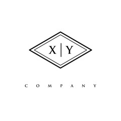 initial XY logo design vector