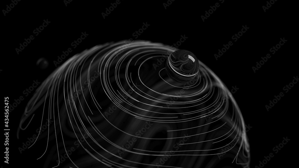 Poster cloud network dark future technology background. artificial intelligence line flow internet connecti