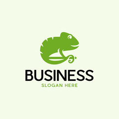 Chameleon Green Color Logo Design