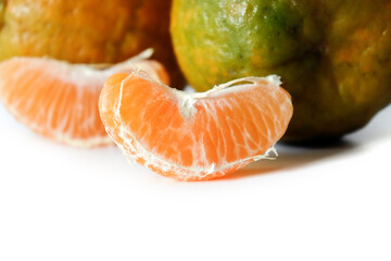 Orange fruit isolated on white background