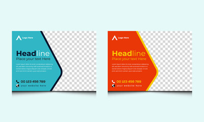 Digital business marketing banner for social media post template Web banner, flyer or poster for traveling agency business offer promotion