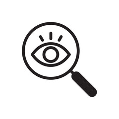 Eye icon. Simple flat eye design Vision care concept Wear glasses for a clear vision.