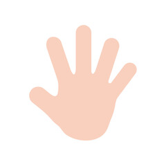 Fototapeta premium Hand icon. Cartoon hand wearing gloves to prevent virus The concept of hand washing kills bacteria