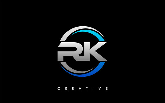 RK Letter Initial Logo Design Template Vector Illustration