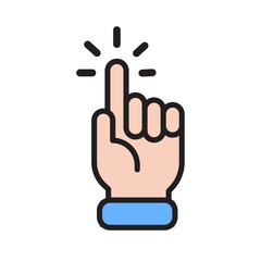 Hand icon. Cartoon hand wearing gloves to prevent virus The concept of hand washing kills bacteria