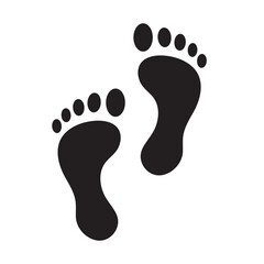 Footprint icon. Smelly feet The concept of keeping your feet healthy by washing your feet.