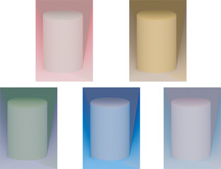 Abstract image of cylindrical figures for the design of banners, presentations, websites, infographics.