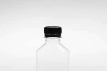 Empty bottle on white background