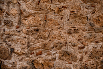 fragment of stone wall for background or texture