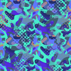Fototapeta na wymiar Seamless abstract unique artwork with urban pattern
