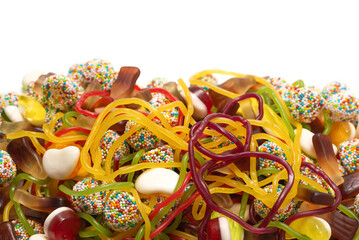 Fototapeta na wymiar Tasty jelly sweets. Top view.